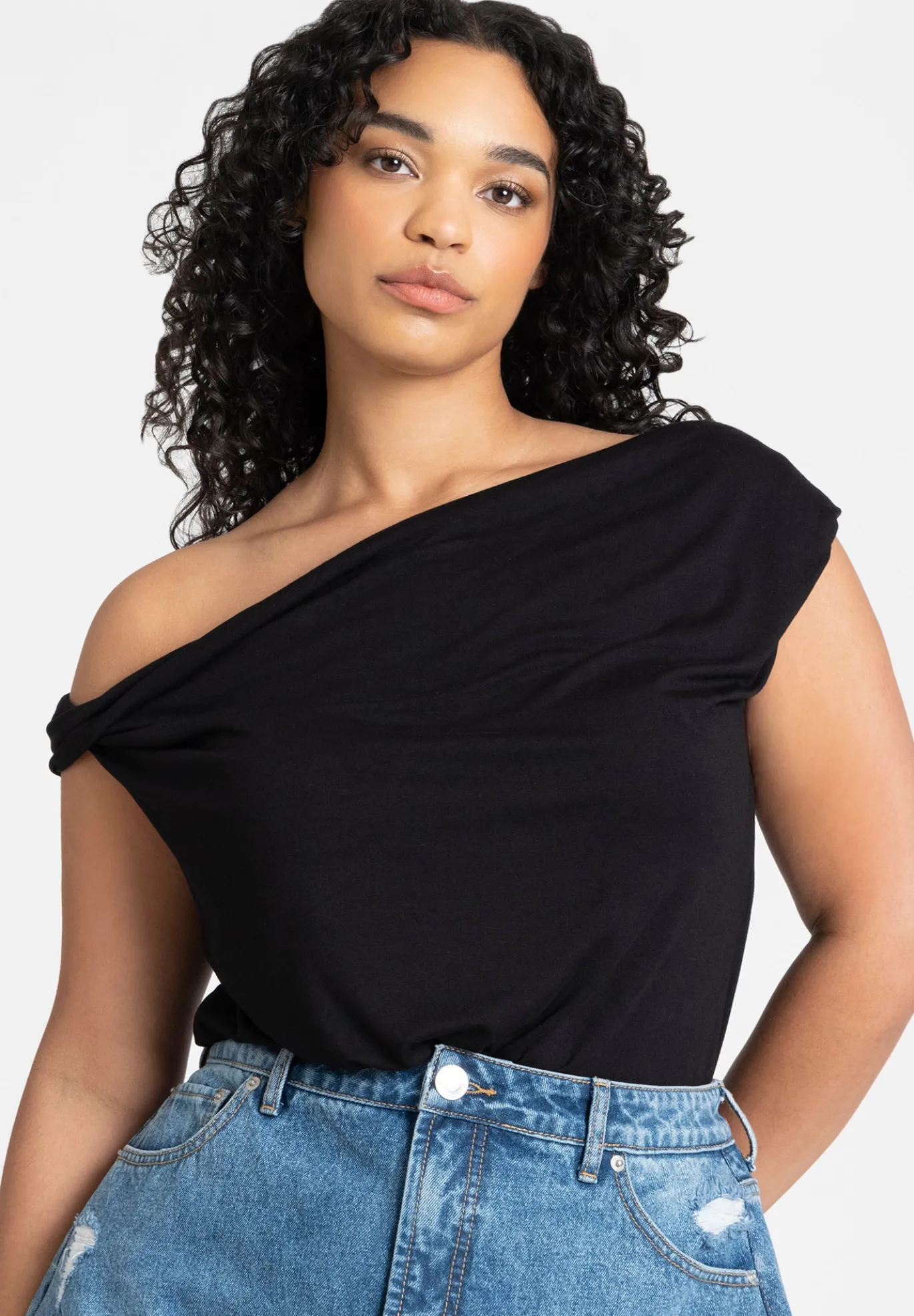 Asym Twist Sleeve Top