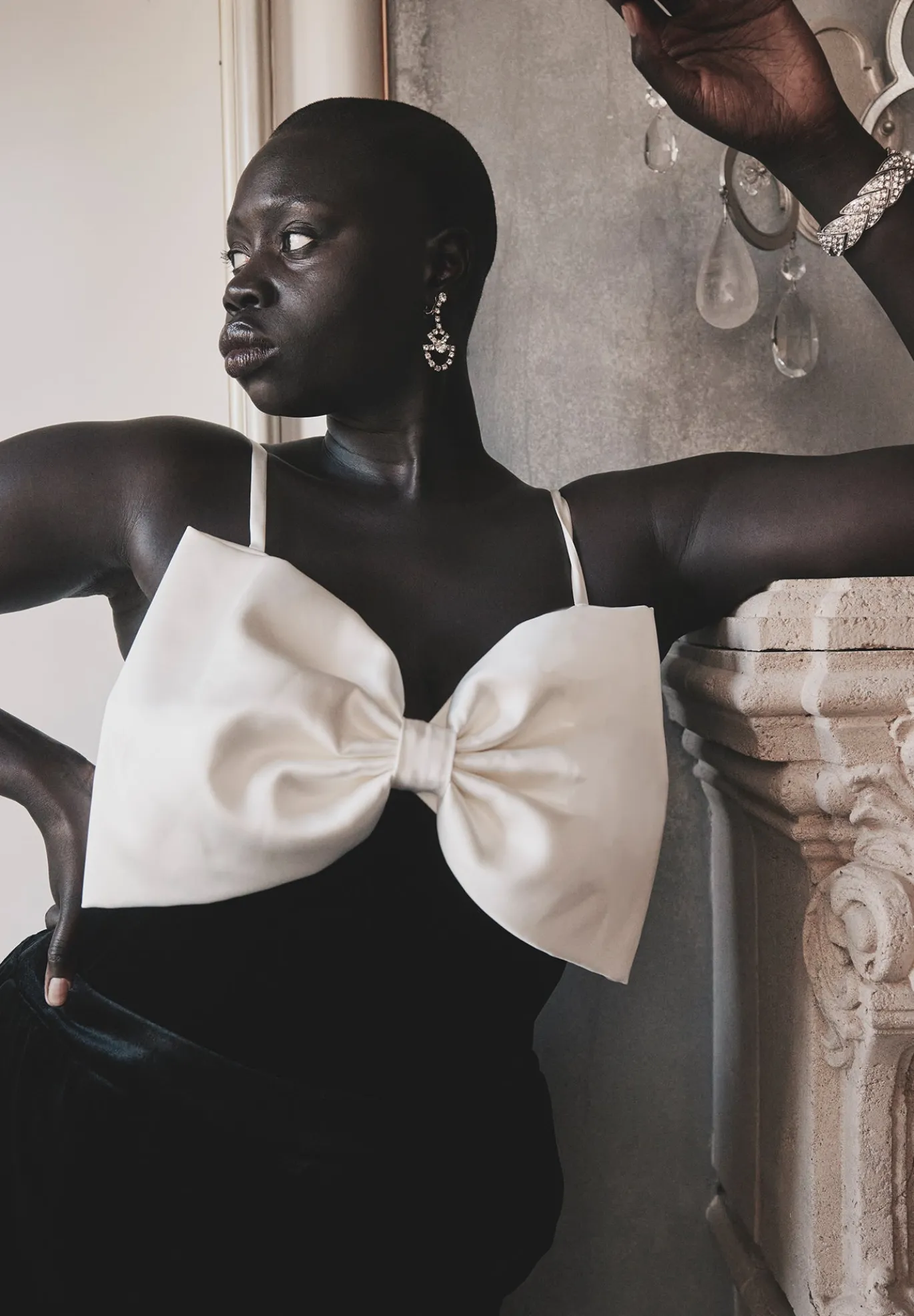 Contrast Bow Bodysuit