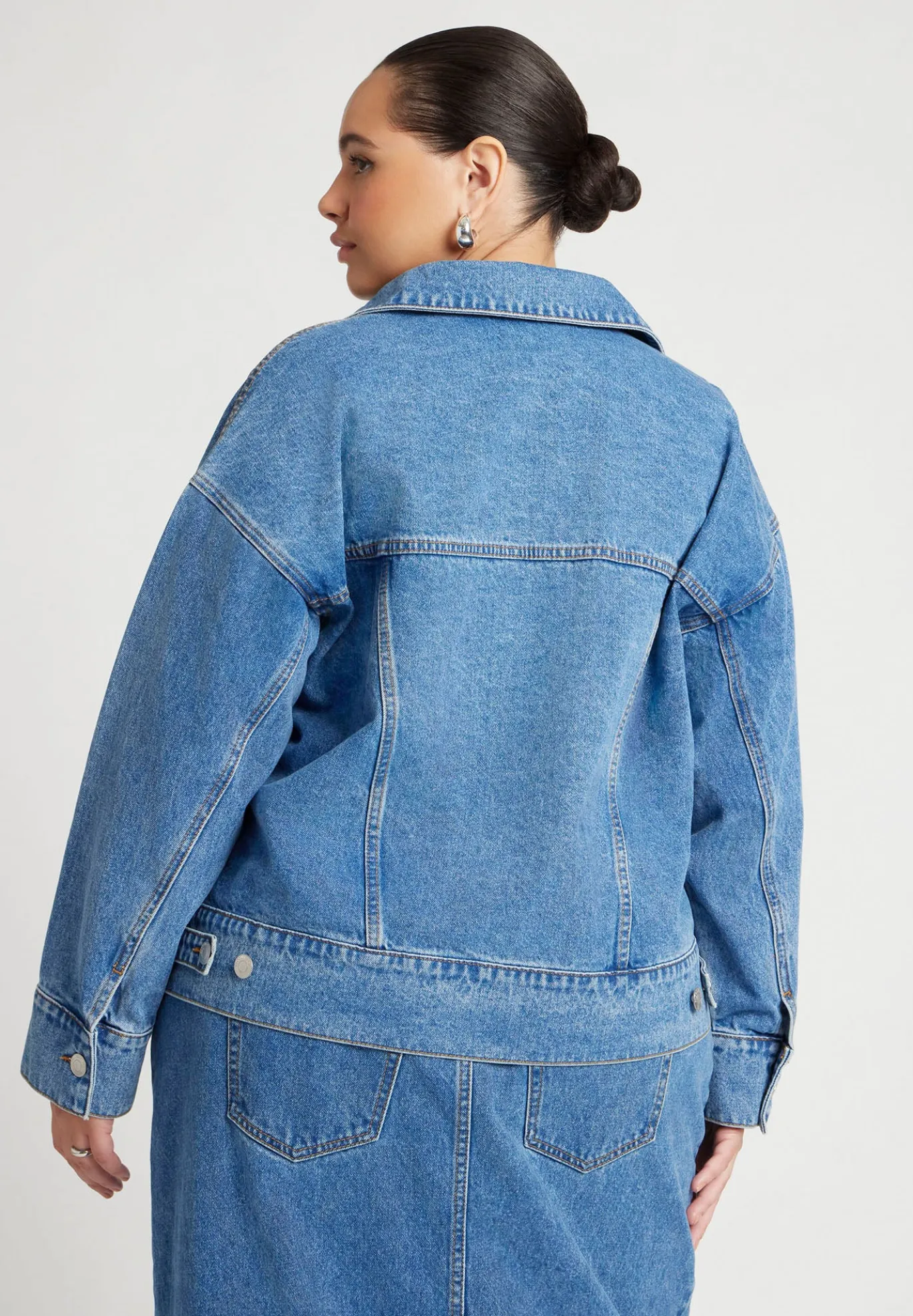 Denim Jacket With Cinched Waist