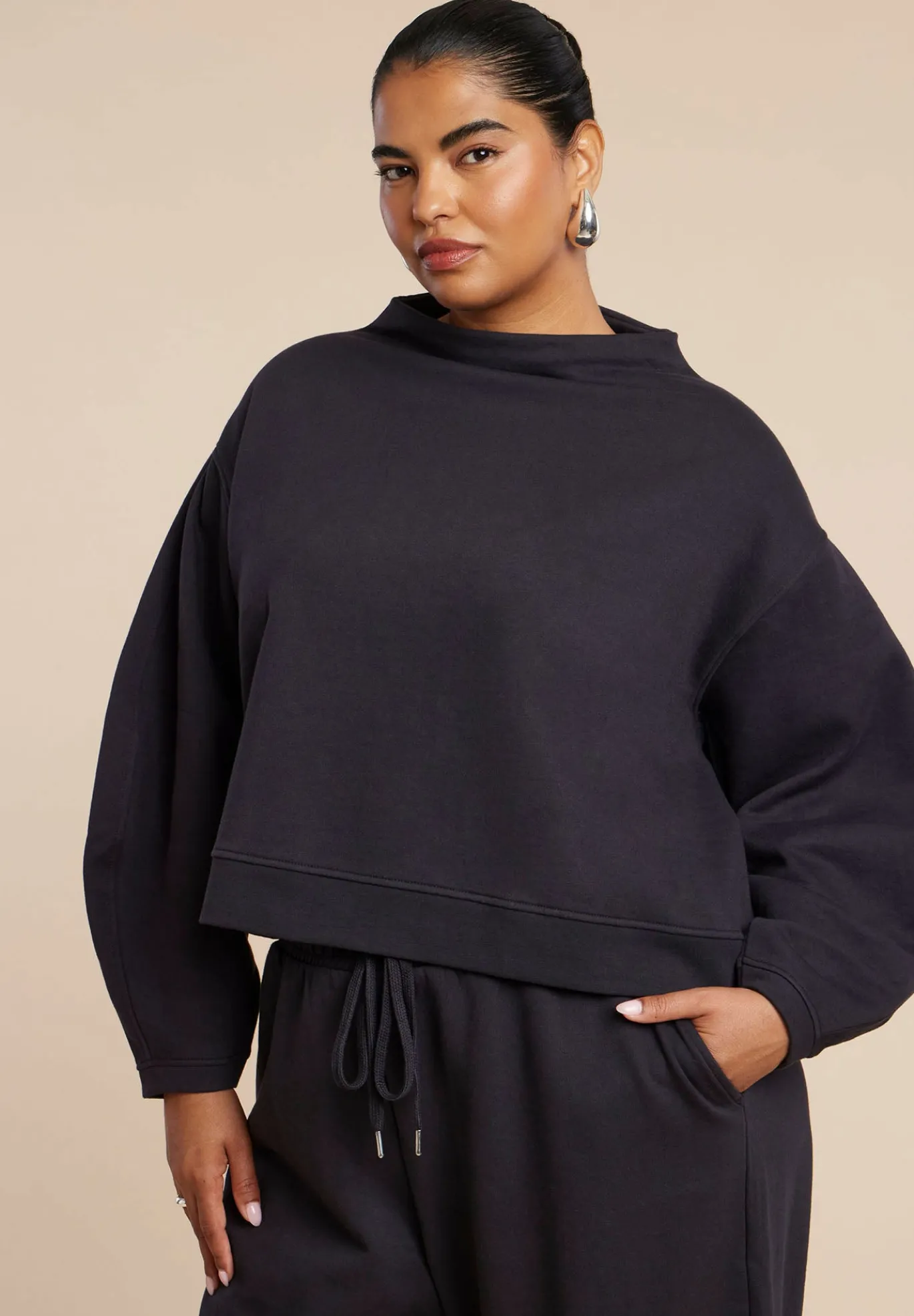 Funnel Neck Sweatshirt