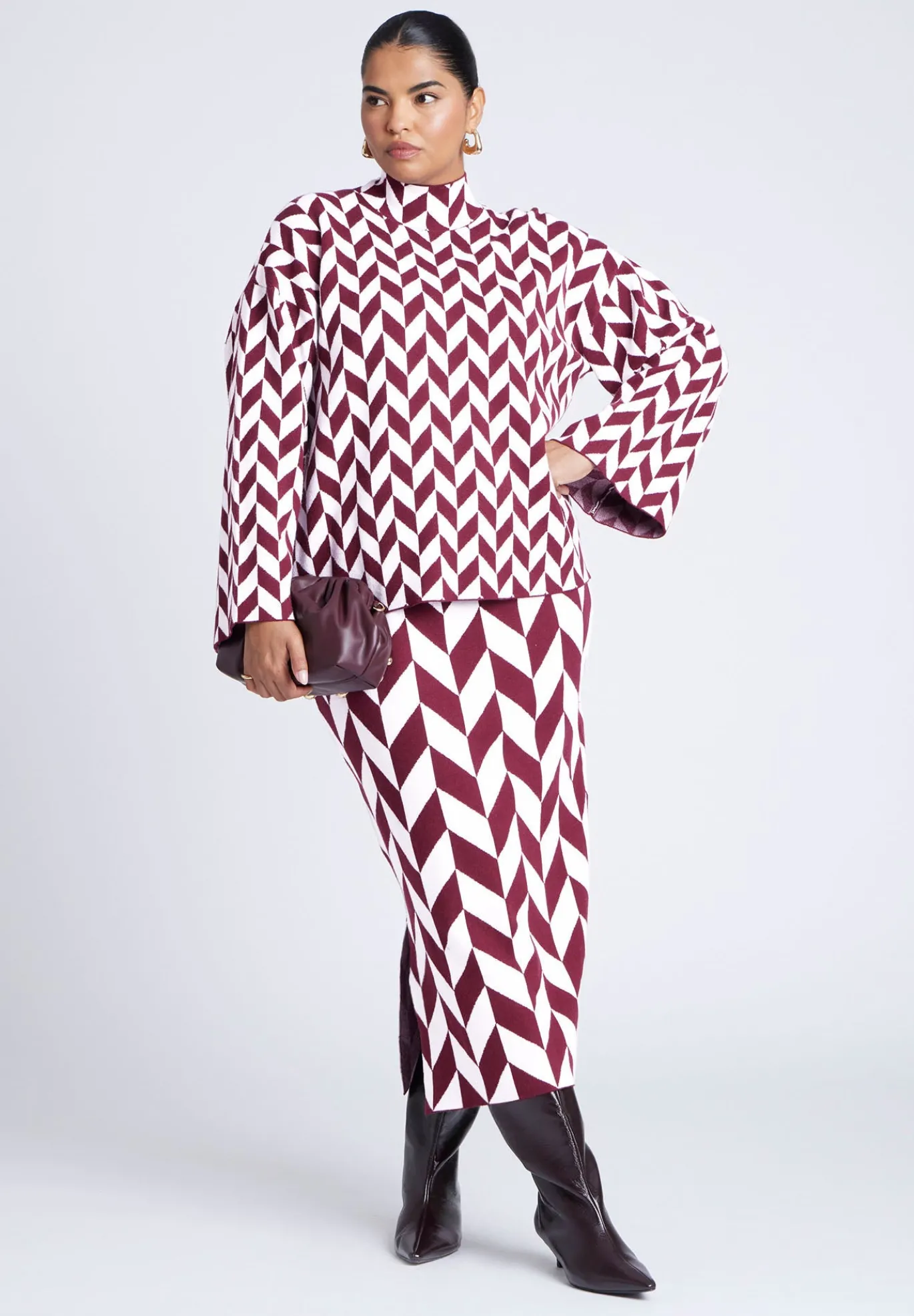 Intarsia Sweater Skirt