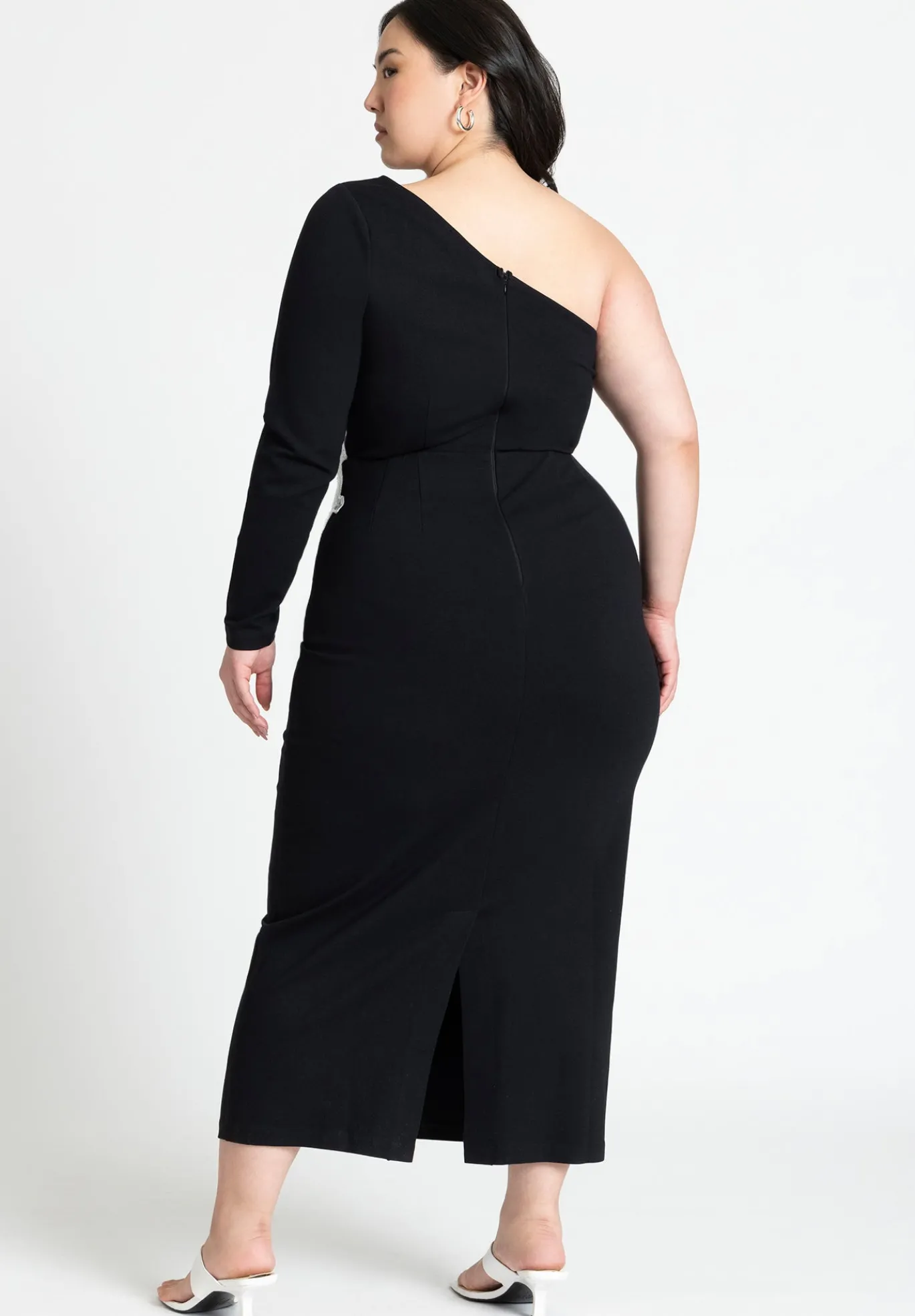 One Shoulder Flower Detail Dress