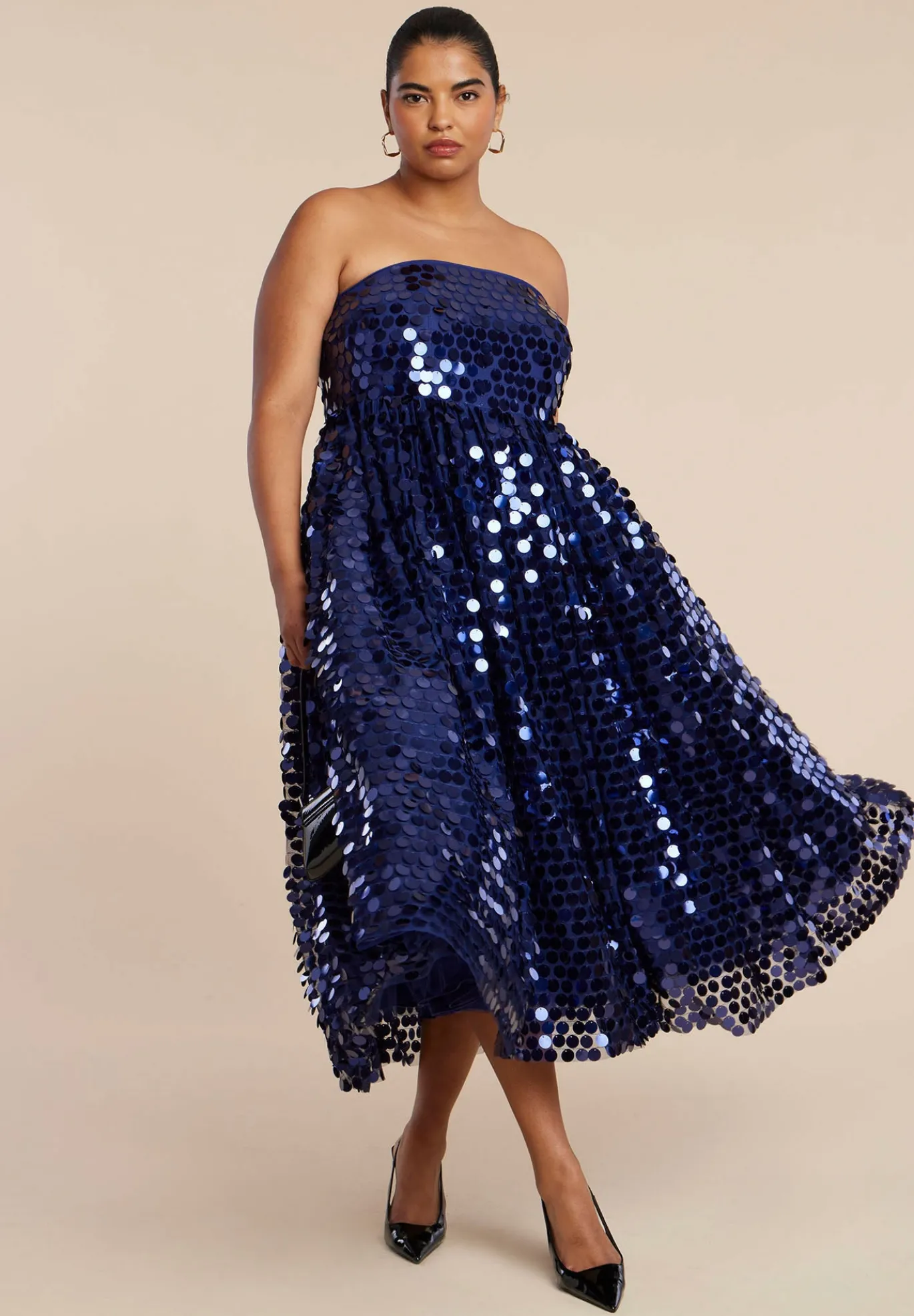 Paillette Dress With Big Skirt