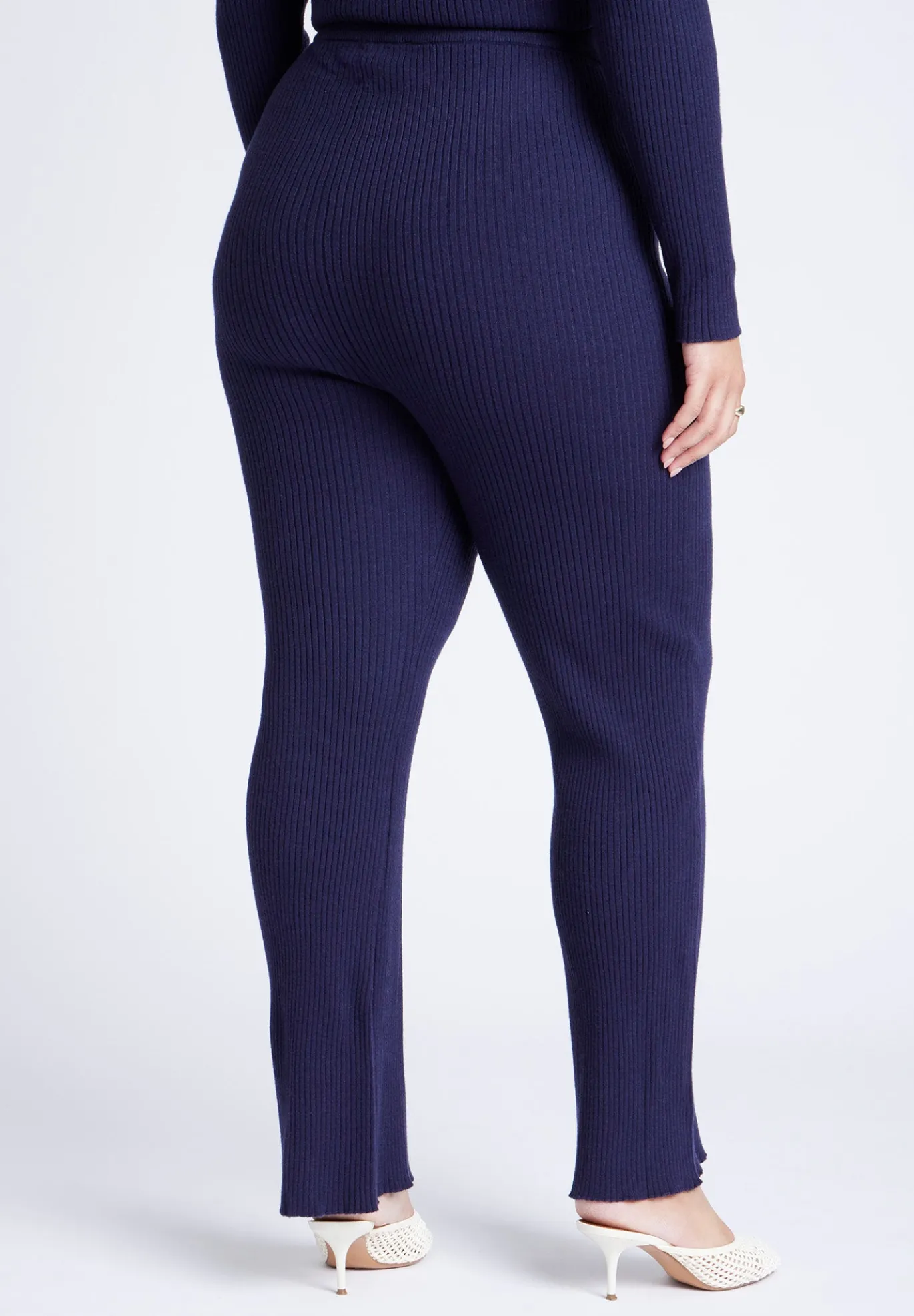 Ribbed Sweater Pull On Pant