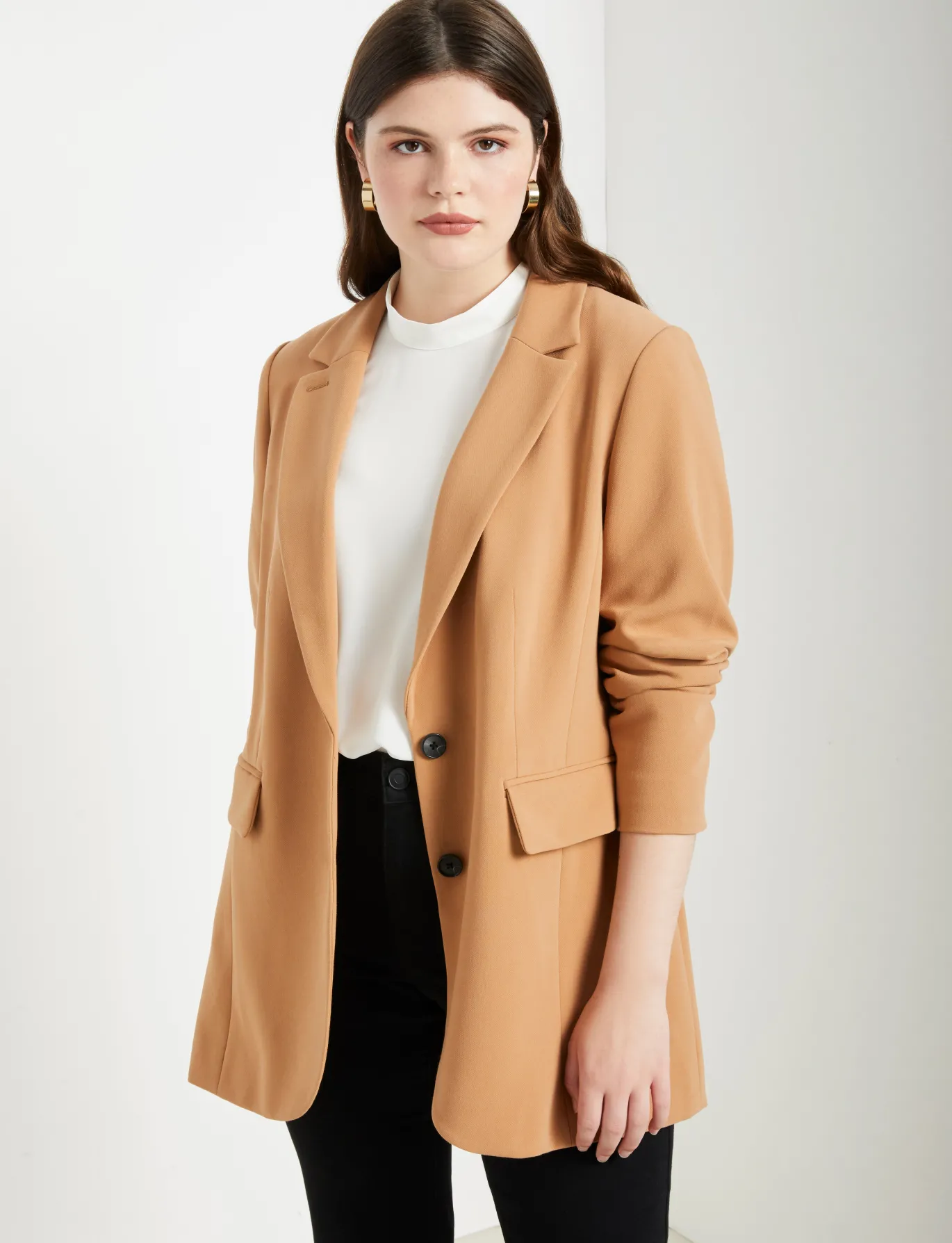The 365 Semi Stretch Two Button Blazer