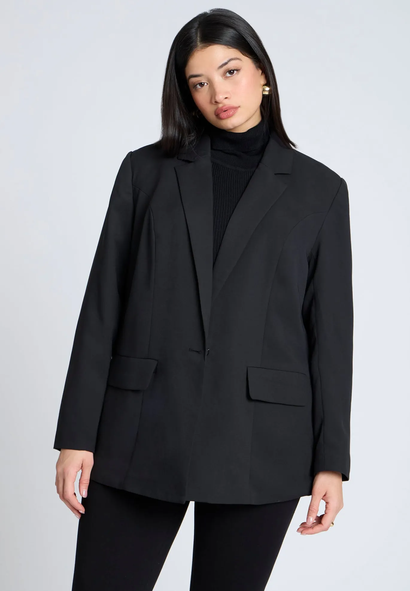The Fluid Crepe Longline Blazer