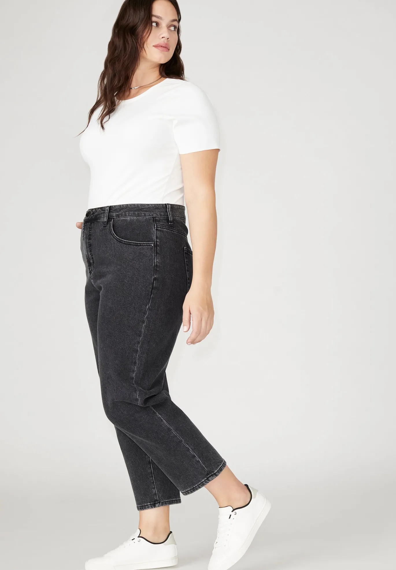 The Naomi Comfort Stretch Straight Leg Jean Crop